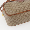 CELINE Macadam Canvas Shoulder Bag PVC Beige Gold Auth 158404-14