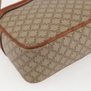 CELINE Macadam Canvas Shoulder Bag PVC Beige Gold Auth 158404-16