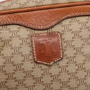 CELINE Macadam Canvas Shoulder Bag PVC Beige Gold Auth 158404-17