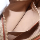 CELINE Macadam Canvas Shoulder Bag PVC Beige Gold Auth 158404-21