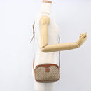 CELINE Macadam Canvas Shoulder Bag PVC Beige Gold Auth 158404-22