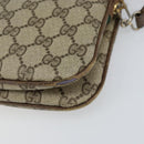 GUCCI GG Supreme Web Sherry Line Shoulder Bag PVC Beige Gold Auth 158405-9