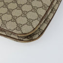 GUCCI GG Supreme Web Sherry Line Shoulder Bag PVC Beige Gold Auth 158405-14