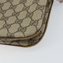 GUCCI GG Supreme Web Sherry Line Shoulder Bag PVC Beige Gold Auth 158405-15