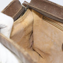GUCCI GG Supreme Web Sherry Line Shoulder Bag PVC Beige Gold Auth 158405-20
