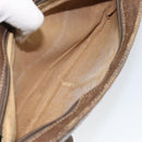 GUCCI GG Supreme Web Sherry Line Shoulder Bag PVC Beige Gold Auth 158405-22