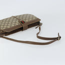 GUCCI GG Supreme Web Sherry Line Shoulder Bag PVC Beige Gold Auth 158405-7