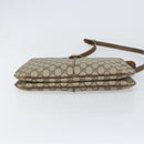 GUCCI GG Supreme Web Sherry Line Shoulder Bag PVC Beige Gold Auth 158405-5