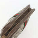 GUCCI GG Supreme Web Sherry Line Clutch Bag PVC Beige Gold 22 01 012 Auth 158406-6