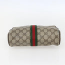 GUCCI GG Supreme Web Sherry Line Clutch Bag PVC Beige Gold 22 01 012 Auth 158406-7