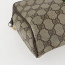 GUCCI GG Supreme Web Sherry Line Clutch Bag PVC Beige Gold 22 01 012 Auth 158406-9