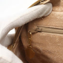 GUCCI Micro GG Supreme Shoulder Bag PVC Beige Gold Auth 158407-16