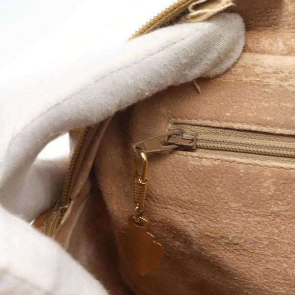 GUCCI Micro GG Supreme Shoulder Bag PVC Beige Gold Auth 158407