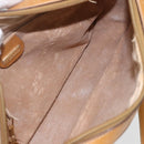 GUCCI Micro GG Supreme Shoulder Bag PVC Beige Gold Auth 158407-17