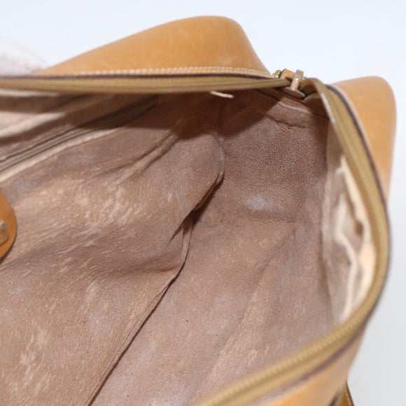 GUCCI Micro GG Supreme Shoulder Bag PVC Beige Gold Auth 158407