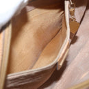 GUCCI Micro GG Supreme Shoulder Bag PVC Beige Gold Auth 158407-20