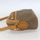 GUCCI Micro GG Supreme Shoulder Bag PVC Beige Gold Auth 158407-4