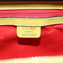 CELINE Hand Bag Leather Yellow Gold Auth 158409-18