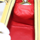 CELINE Hand Bag Leather Yellow Gold Auth 158409-21