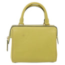 CELINE Hand Bag Leather Yellow Gold Auth 158409-13