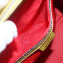 CELINE Hand Bag Leather Yellow Gold Auth 158409-11