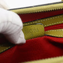 CELINE Hand Bag Leather Yellow Gold Auth 158409-12