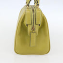 CELINE Hand Bag Leather Yellow Gold Auth 158409-3