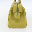 CELINE Hand Bag Leather Yellow Gold Auth 158409-4