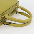 CELINE Hand Bag Leather Yellow Gold Auth 158409-7