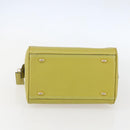 CELINE Hand Bag Leather Yellow Gold Auth 158409-5