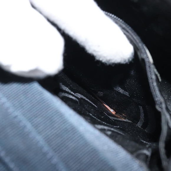 Salvatore Ferragamo Vala Hand Bag Canvas 2way Navy Gold Auth 158410