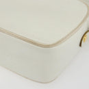 Salvatore Ferragamo Shoulder Bag Leather White Gold Auth 158412-12