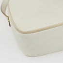 Salvatore Ferragamo Shoulder Bag Leather White Gold Auth 158412-13