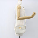 Salvatore Ferragamo Shoulder Bag Leather White Gold Auth 158412-20