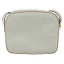 Salvatore Ferragamo Shoulder Bag Leather White Gold Auth 158412-3