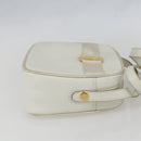 Salvatore Ferragamo Shoulder Bag Leather White Gold Auth 158412-5
