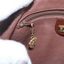 GUCCI Shoulder Bag Leather Brown Gold Auth 158413-16