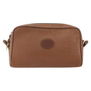 GUCCI Shoulder Bag Leather Brown Gold Auth 158413-2