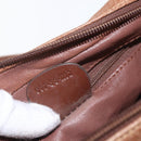 GUCCI Shoulder Bag Leather Brown Gold Auth 158413-21