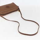 GUCCI Shoulder Bag Leather Brown Gold Auth 158413-7
