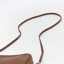 GUCCI Shoulder Bag Leather Brown Gold Auth 158413-8