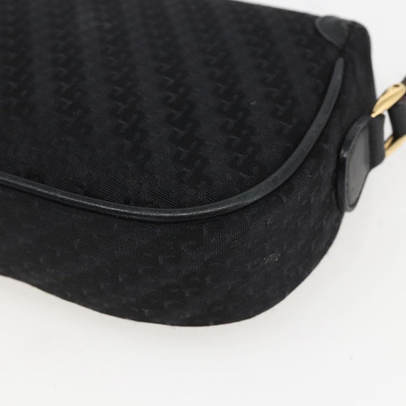 GUCCI Shoulder Bag Old Gucci Black Gold Auth 158414