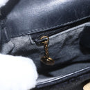 GUCCI Shoulder Bag Old Gucci Black Gold Auth 158414-15