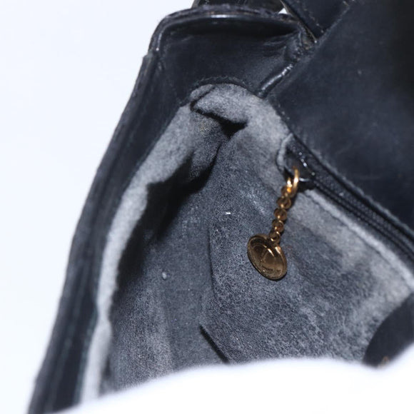 GUCCI Shoulder Bag Old Gucci Black Gold Auth 158414