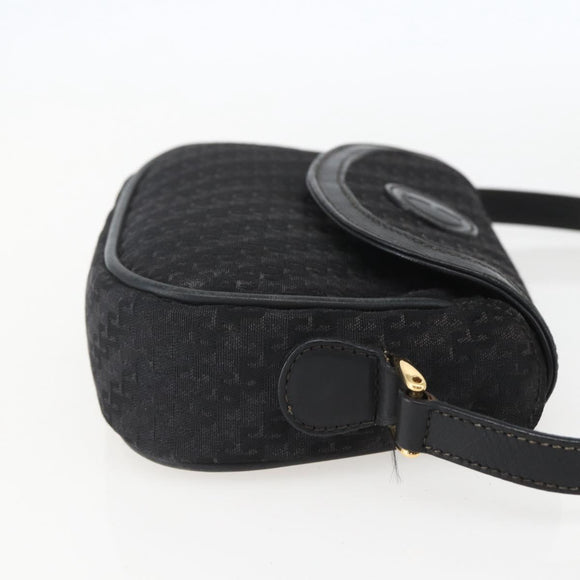 GUCCI Shoulder Bag Old Gucci Black Gold Auth 158414