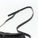 GUCCI Shoulder Bag Old Gucci Black Gold Auth 158414-8