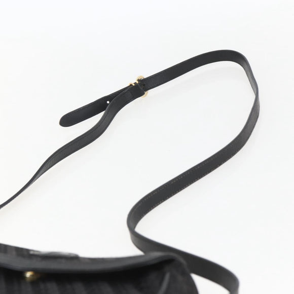 GUCCI Shoulder Bag Old Gucci Black Gold Auth 158414