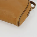 LOEWE Shoulder Bag Leather Beige Gold Auth 158415-9