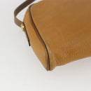 LOEWE Shoulder Bag Leather Beige Gold Auth 158415-16