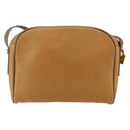 LOEWE Shoulder Bag Leather Beige Gold Auth 158415-2